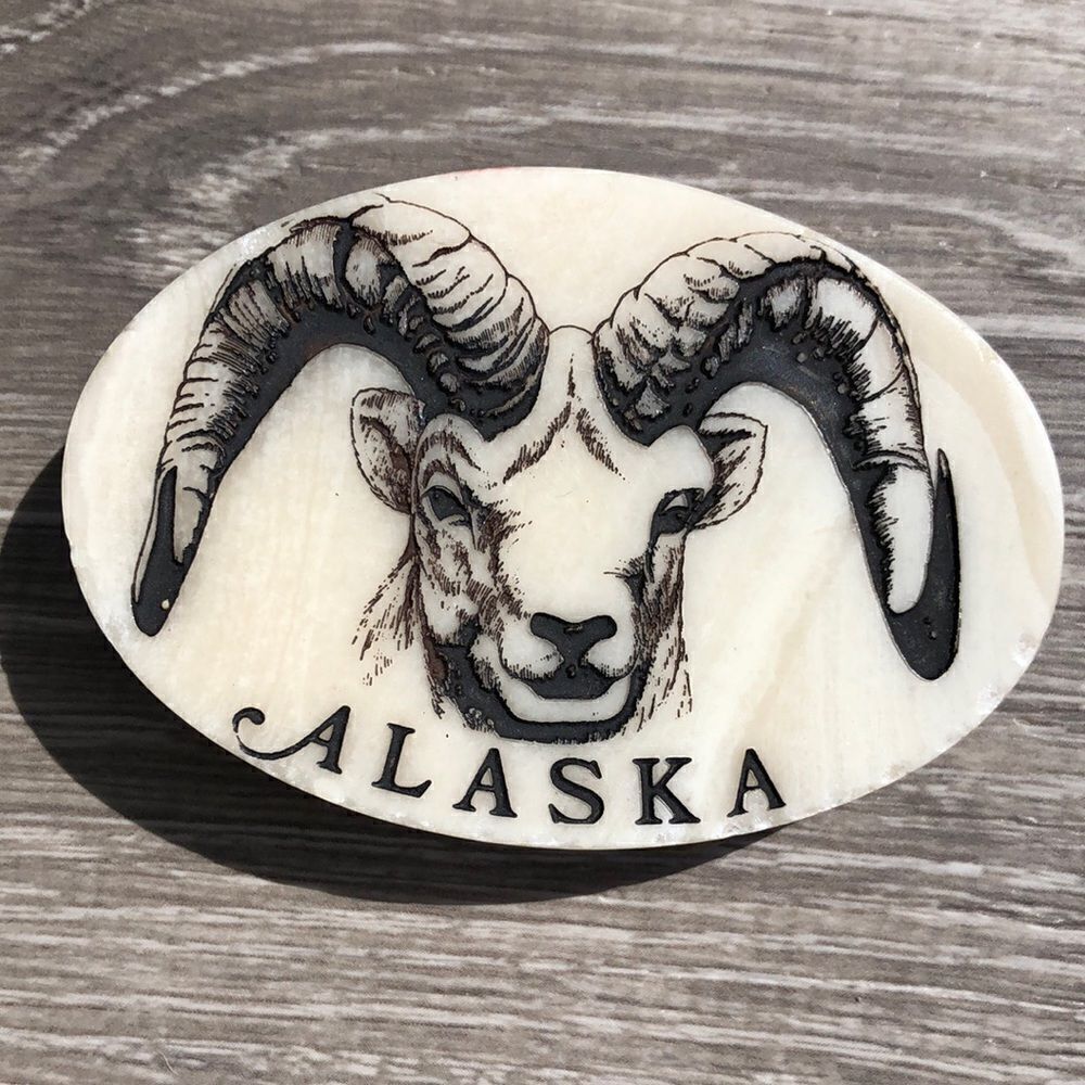 Dall sheep belt buckle